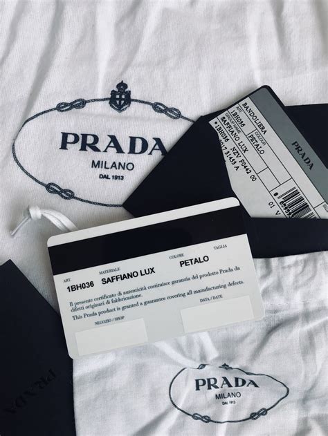 authenticity card prada.